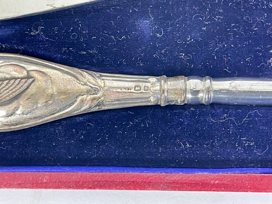 Vintage Sterling Silver Handle Shoe Horn And Button Hook With Presentation Box [Photo 9]