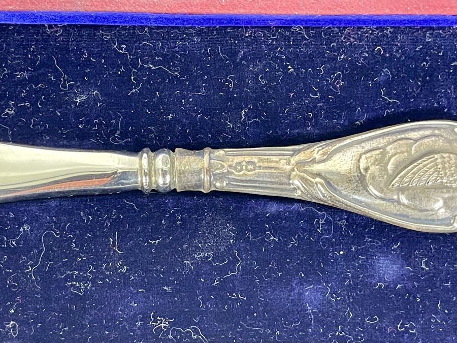 Vintage Sterling Silver Handle Shoe Horn And Button Hook With Presentation Box [Photo 12]