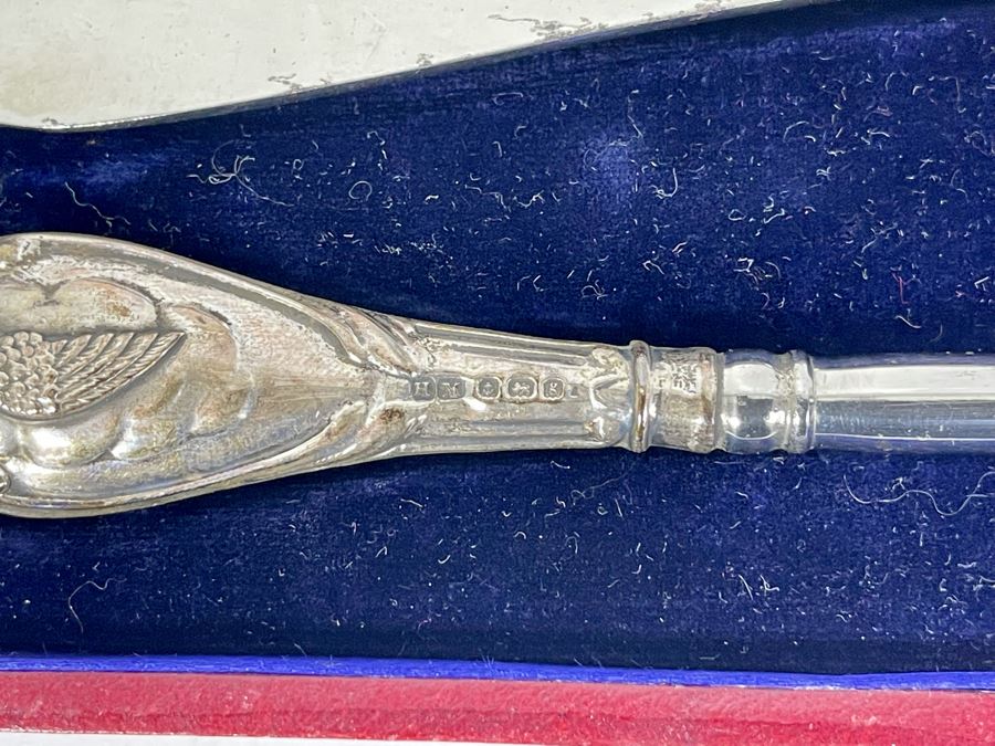 Vintage Sterling Silver Handle Shoe Horn And Button Hook With Presentation Box [Photo 6]