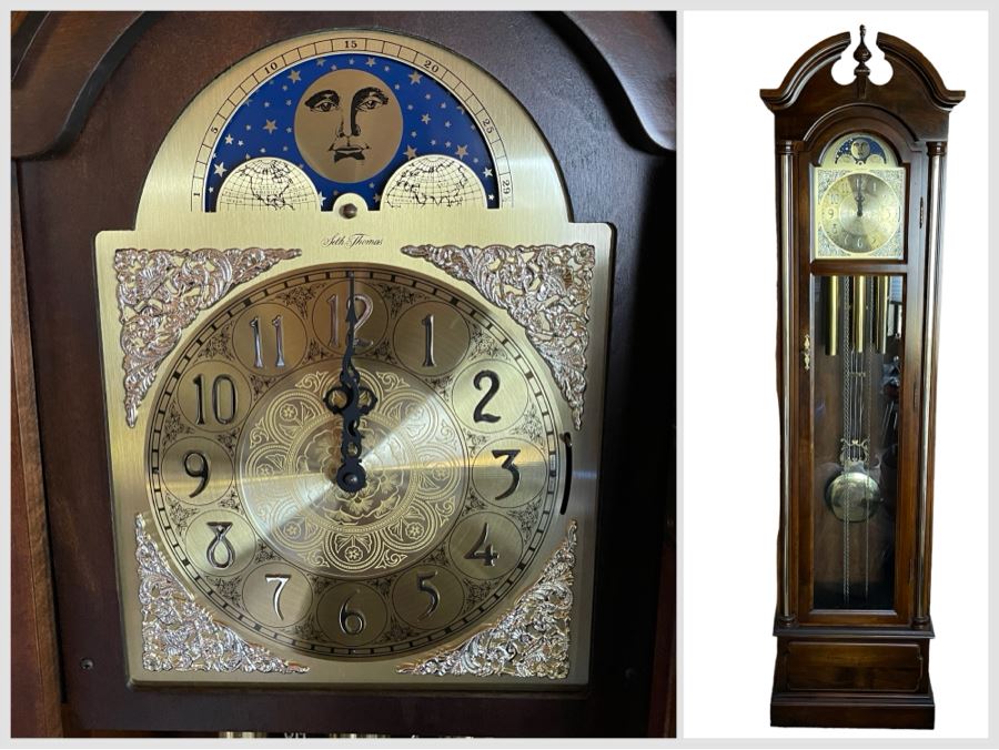 Seth Thomas Grandfather Clock 20W X 10D X 75H