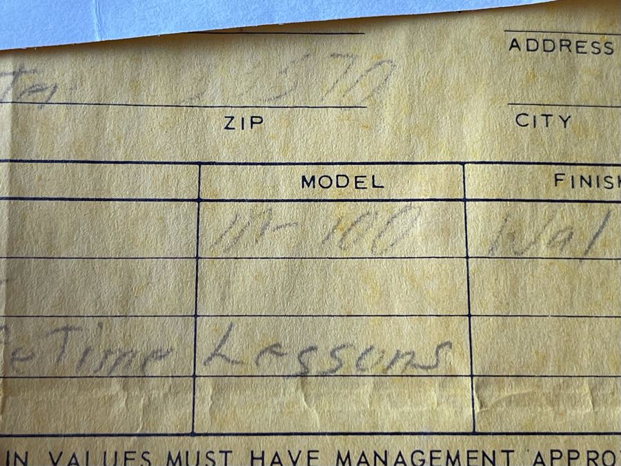 Vintage 1978 M-100 Lowrey Organ Walnut Finish With Bench, Original Receipts, Music Lesson Books And Sheet Music 46W X 24D X 36H Retails $1,500+ [Photo 21]