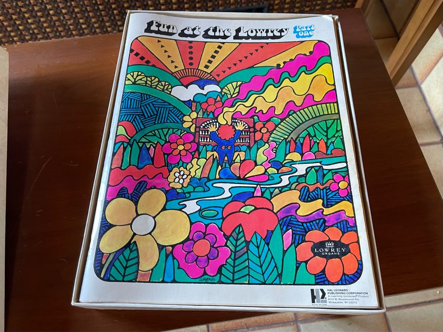 Vintage 1978 M-100 Lowrey Organ Walnut Finish With Bench, Original Receipts, Music Lesson Books And Sheet Music 46W X 24D X 36H Retails $1,500+ [Photo 15]