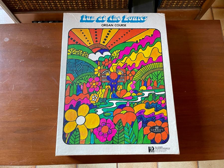 Vintage 1978 M-100 Lowrey Organ Walnut Finish With Bench, Original Receipts, Music Lesson Books And Sheet Music 46W X 24D X 36H Retails $1,500+ [Photo 2]