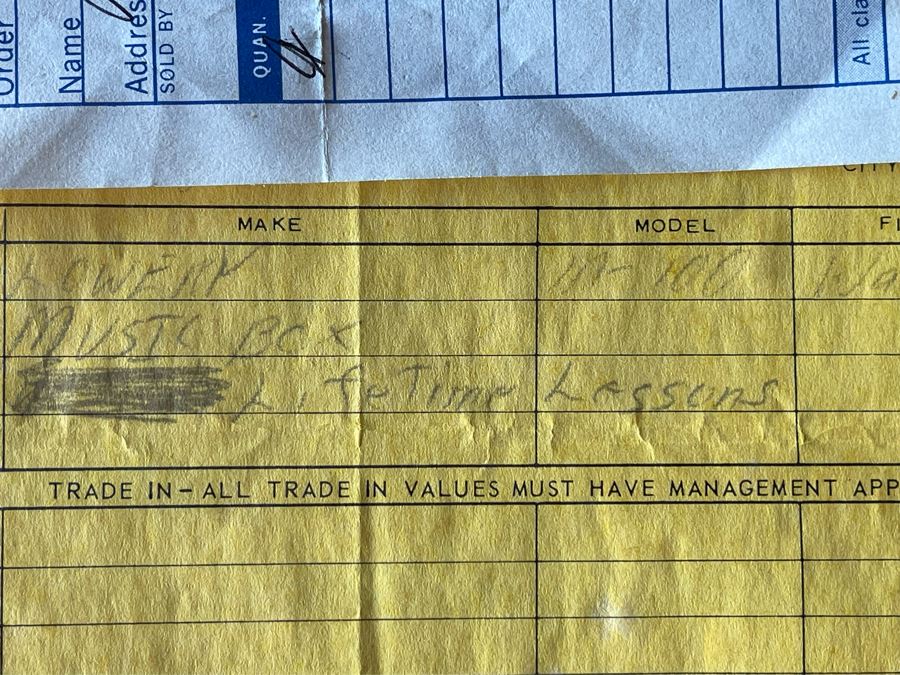 Vintage 1978 M-100 Lowrey Organ Walnut Finish With Bench, Original Receipts, Music Lesson Books And Sheet Music 46W X 24D X 36H Retails $1,500+ [Photo 20]