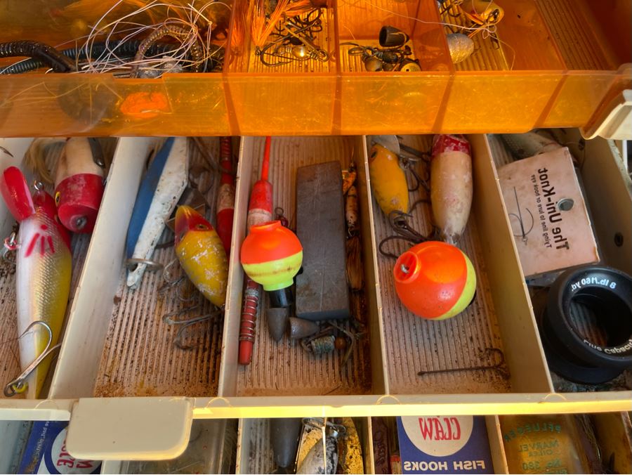 Fishing Tackle Gear Lot Includes Fishing Poles (Penn Captiva Reel), Lures, Waders - See Photos [Photo 7]