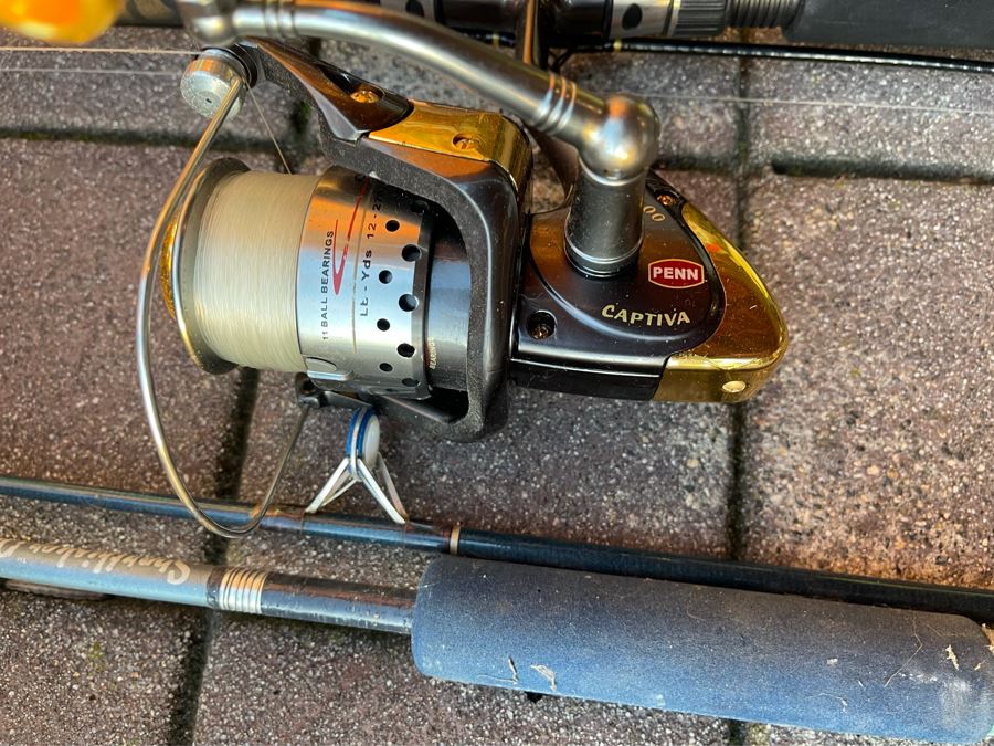 Fishing Tackle Gear Lot Includes Fishing Poles (Penn Captiva Reel), Lures, Waders - See Photos [Photo 13]