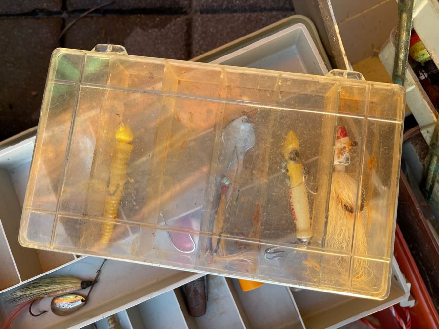 Fishing Tackle Gear Lot Includes Fishing Poles (Penn Captiva Reel), Lures, Waders - See Photos [Photo 8]