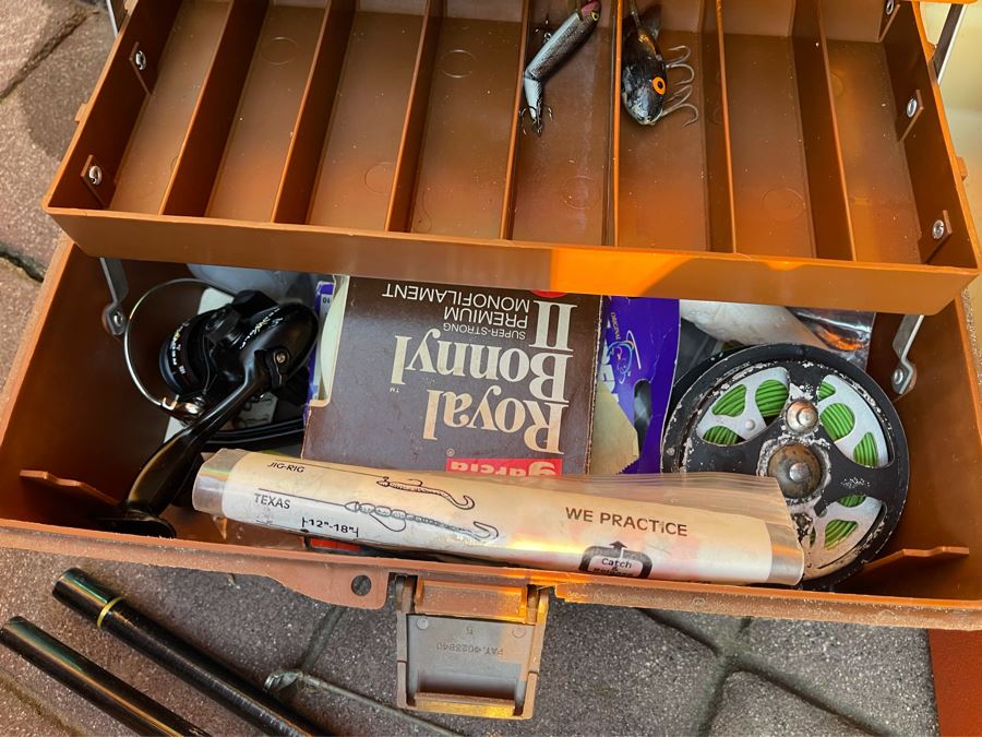 Fishing Tackle Gear Lot Includes Fishing Poles (Penn Captiva Reel), Lures, Waders - See Photos [Photo 10]