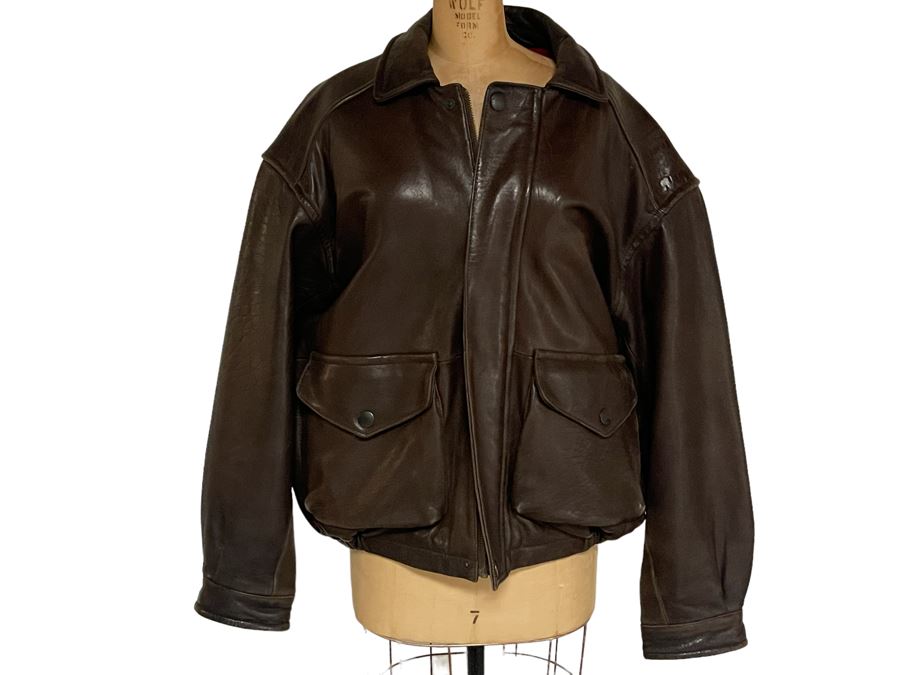 Men's Leather Nautica Jacket Size 44