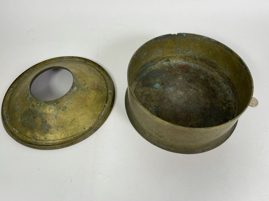 Vintage Brass Spitoon 9W X 3.5H [Photo 5]