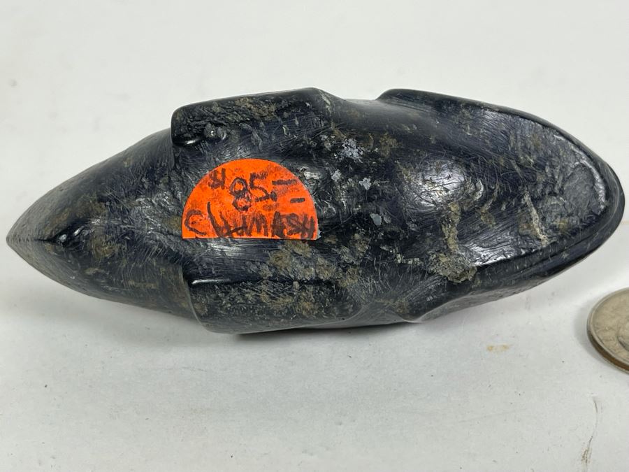 Antique Carved Stone Steatite Fish From Chumash Indian Native American Central Coast CA [Photo 5]