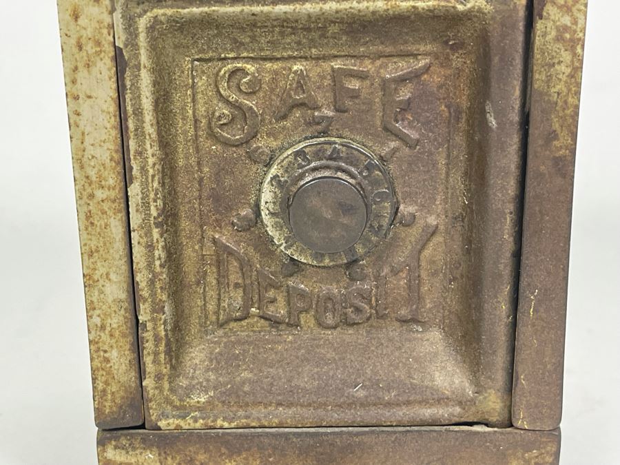 Antique 1897 Patent Cast Iron Toy Bank 3W X 2.5D X 4H [Photo 4]