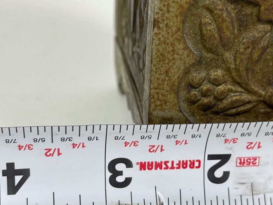 Antique 1897 Patent Cast Iron Toy Bank 3W X 2.5D X 4H [Photo 11]