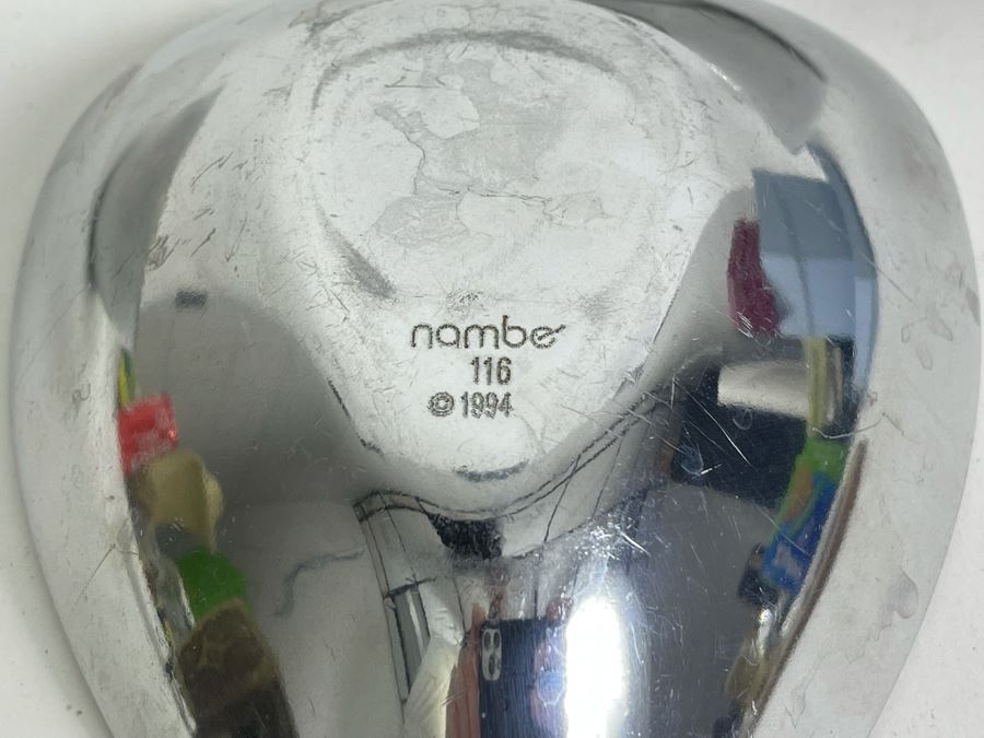 (3) Nambe Metal Heart Shaped Candy Dishes 116 1994 5W X 6H