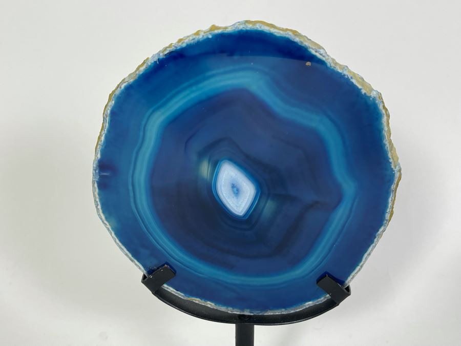 Polished Geode Slice With Metal Display Stand 9H [Photo 4]