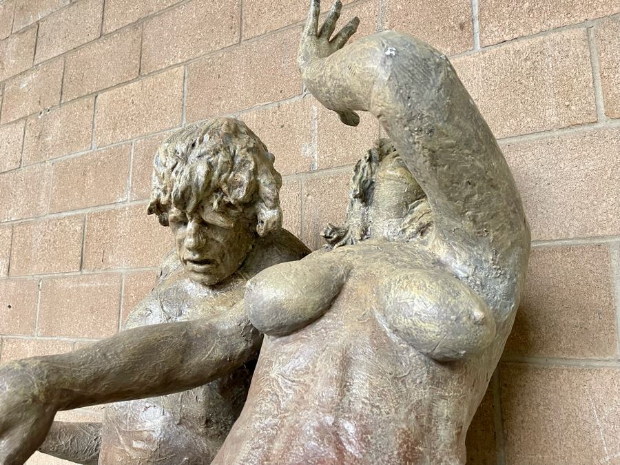 Max Turner (1925-2019) Original One-Of-A-Kind Fiberglass Sculpture Titled 'Adam And Eve - The Expulsion From The Garden Of Eden' Was On Public Display In L.A. 7'5'H X 49'W X 36'D [Photo 6]