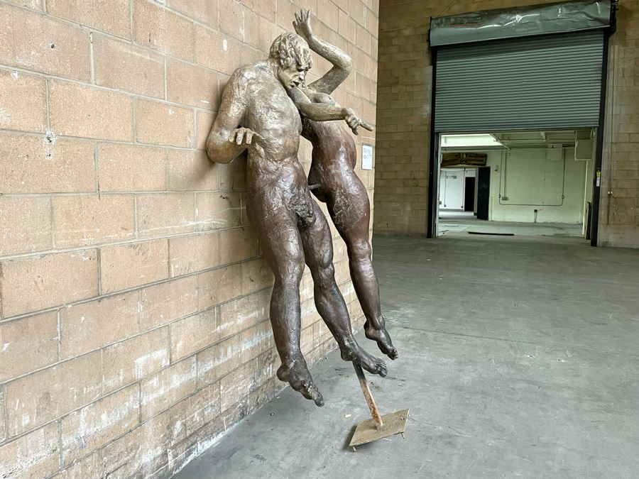 Max Turner (1925-2019) Original One-Of-A-Kind Fiberglass Sculpture Titled 'Adam And Eve - The Expulsion From The Garden Of Eden' Was On Public Display In L.A. 7'5'H X 49'W X 36'D [Photo 12]