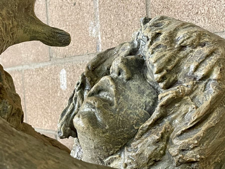 Max Turner (1925-2019) Original One-Of-A-Kind Fiberglass Sculpture Titled 'Adam And Eve - The Expulsion From The Garden Of Eden' Was On Public Display In L.A. 7'5'H X 49'W X 36'D [Photo 5]