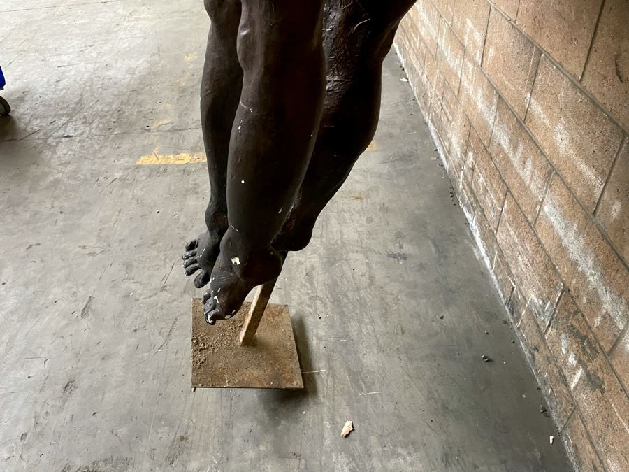 Max Turner (1925-2019) Original One-Of-A-Kind Fiberglass Sculpture Titled 'Adam And Eve - The Expulsion From The Garden Of Eden' Was On Public Display In L.A. 7'5'H X 49'W X 36'D [Photo 9]