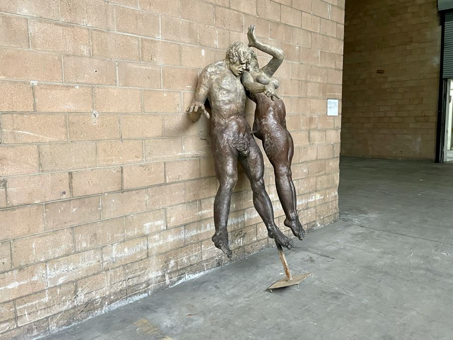 Max Turner (1925-2019) Original One-Of-A-Kind Fiberglass Sculpture Titled 'Adam And Eve - The Expulsion From The Garden Of Eden' Was On Public Display In L.A. 7'5'H X 49'W X 36'D [Photo 13]