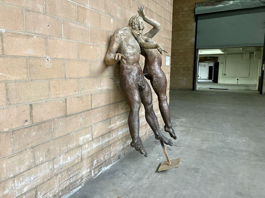 Max Turner (1925-2019) Original One-Of-A-Kind Fiberglass Sculpture Titled 'Adam And Eve - The Expulsion From The Garden Of Eden' Was On Public Display In L.A. 7'5'H X 49'W X 36'D [Photo 11]