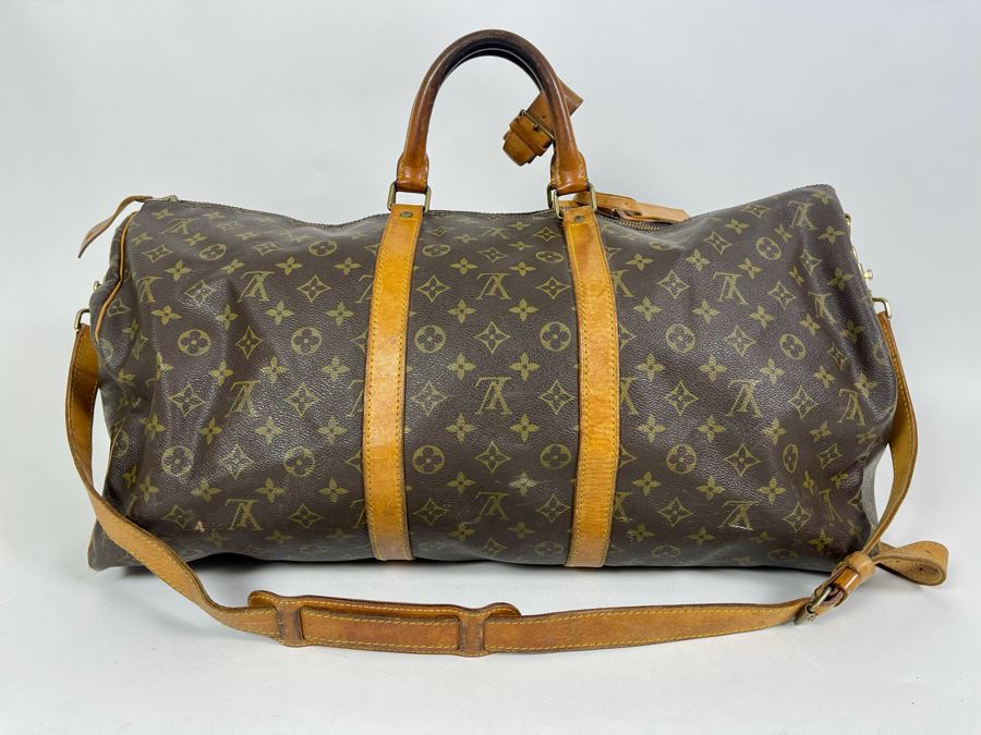 Authentic Vintage Louis Vuitton Duffel Bag Handbag - See Photos For Tear In Zipper (Zipper Works) [Photo 10]