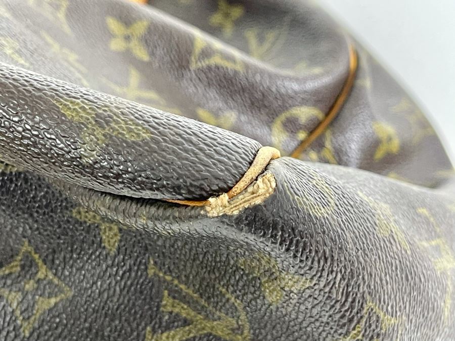 Authentic Vintage Louis Vuitton Duffel Bag Handbag - See Photos For Tear In Zipper (Zipper Works) [Photo 26]