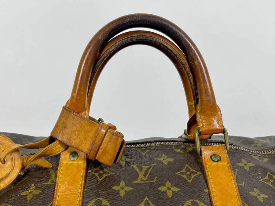 Authentic Vintage Louis Vuitton Duffel Bag Handbag - See Photos For Tear In Zipper (Zipper Works) [Photo 8]