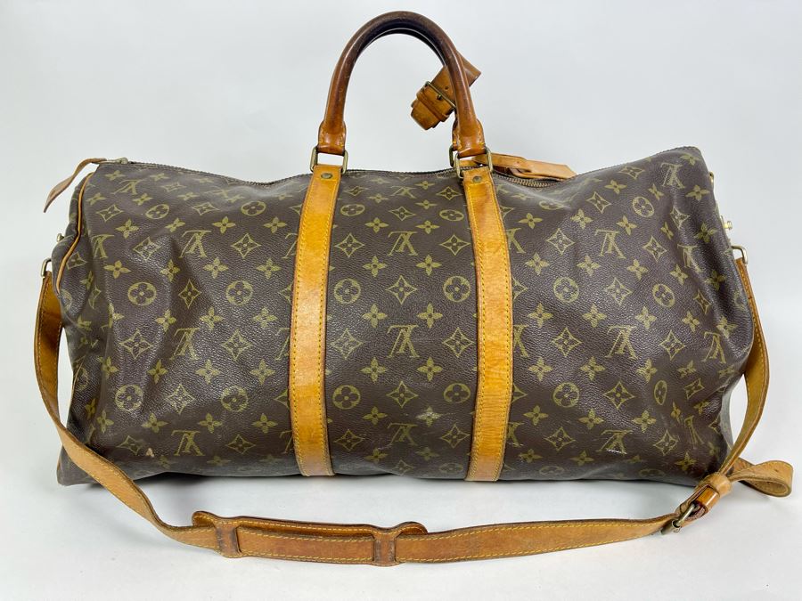 Authentic Vintage Louis Vuitton Duffel Bag Handbag - See Photos For Tear In Zipper (Zipper Works) [Photo 11]