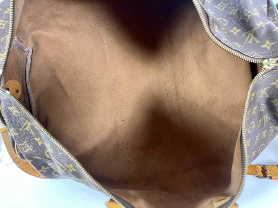 Authentic Vintage Louis Vuitton Duffel Bag Handbag - See Photos For Tear In Zipper (Zipper Works) [Photo 19]