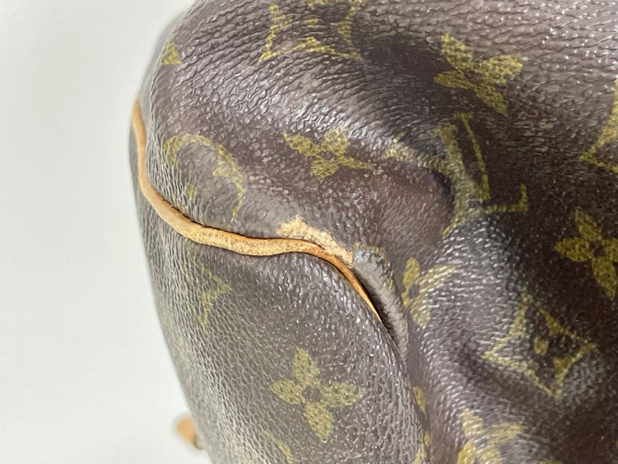 Authentic Vintage Louis Vuitton Duffel Bag Handbag - See Photos For Tear In Zipper (Zipper Works) [Photo 24]