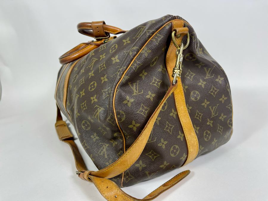 Authentic Vintage Louis Vuitton Duffel Bag Handbag - See Photos For Tear In Zipper (Zipper Works) [Photo 13]