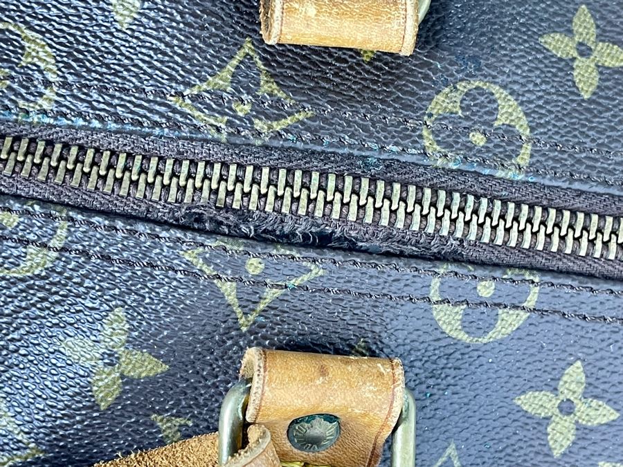 Authentic Vintage Louis Vuitton Duffel Bag Handbag - See Photos For Tear In Zipper (Zipper Works) [Photo 15]