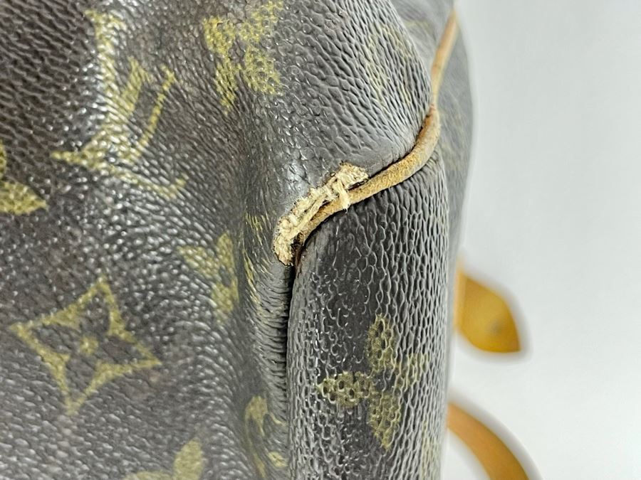 Authentic Vintage Louis Vuitton Duffel Bag Handbag - See Photos For Tear In Zipper (Zipper Works) [Photo 25]