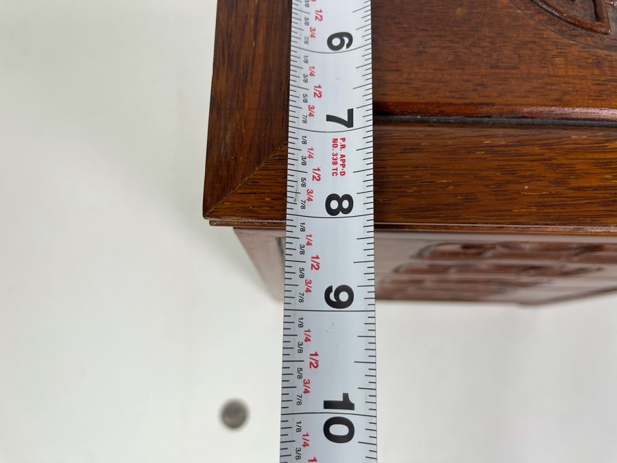 Chinese Wooden Jewelry Box 10W X 8D X 13H [Photo 8]