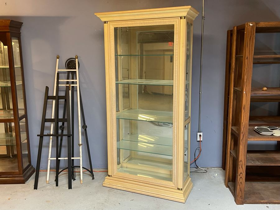 Pulaski Furniture Curio Display Cabinet With Side Glass Doors 41W X 16.5D X 80.5H [Photo 2]