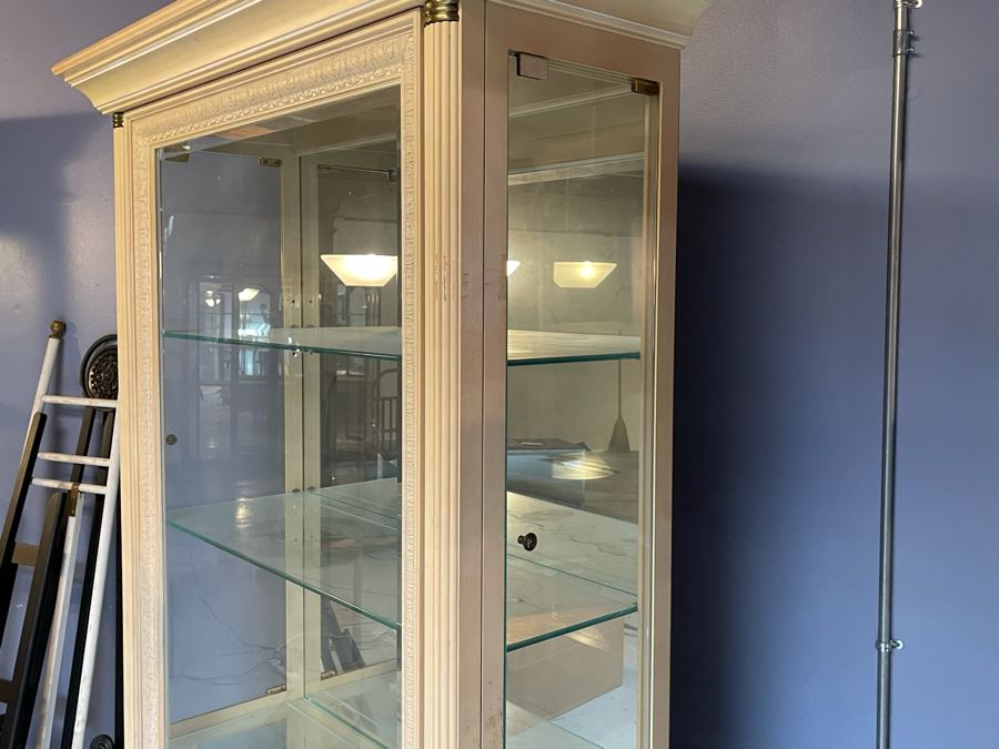 Pulaski Furniture Curio Display Cabinet With Side Glass Doors 41W X 16.5D X 80.5H [Photo 3]