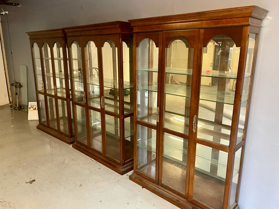 Set Of Three Wooden Display Curio Cabinets By Philip Reinisch [Photo 6]
