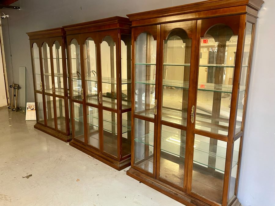 Set Of Three Wooden Display Curio Cabinets By Philip Reinisch [Photo 5]