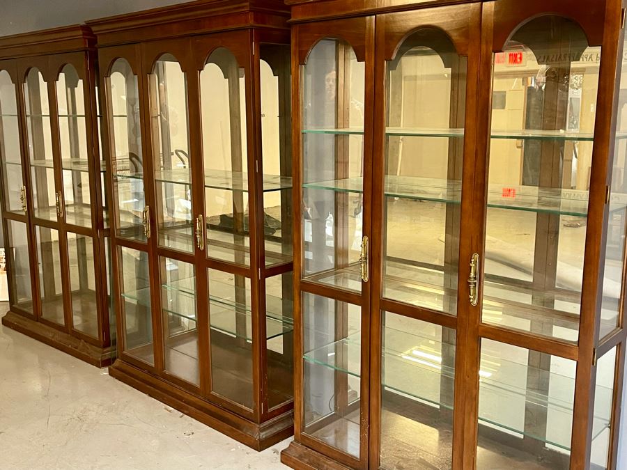 Set Of Three Wooden Display Curio Cabinets By Philip Reinisch [Photo 4]