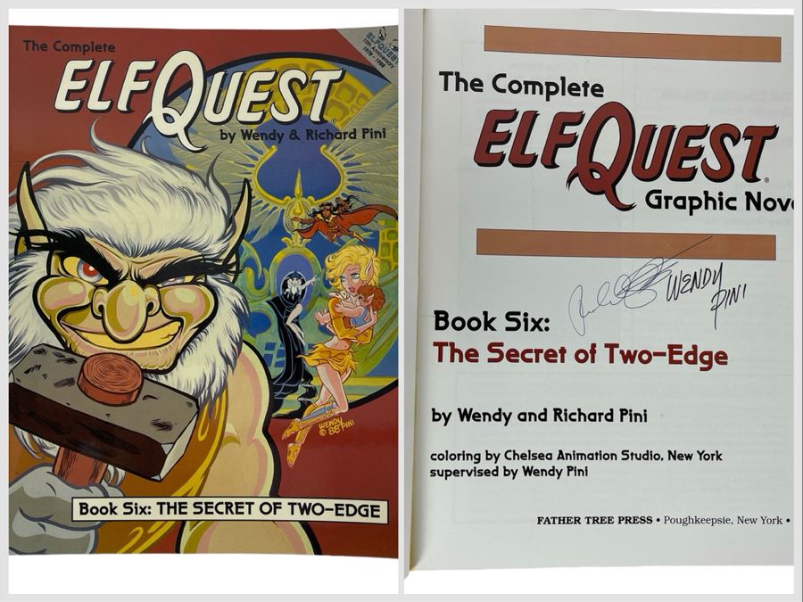 Signed Graphic Novel Comic Book The Complete Elf Quest By Wendy & Richard Pini Book Six: The Secret Of Two-Edge