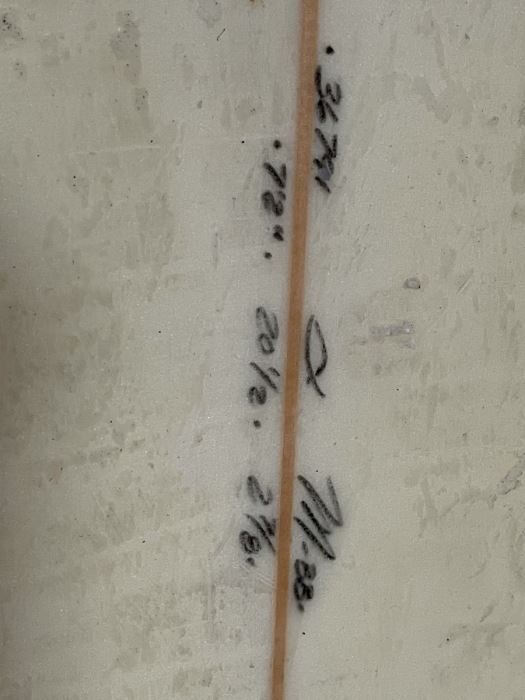 Vintage 1988 Al Merrick Custom Mini-Gun Surfboard With Pro-Lite Rhino Series Board Bag 7'2' X 20.5 X 2 7/8 [Photo 5]