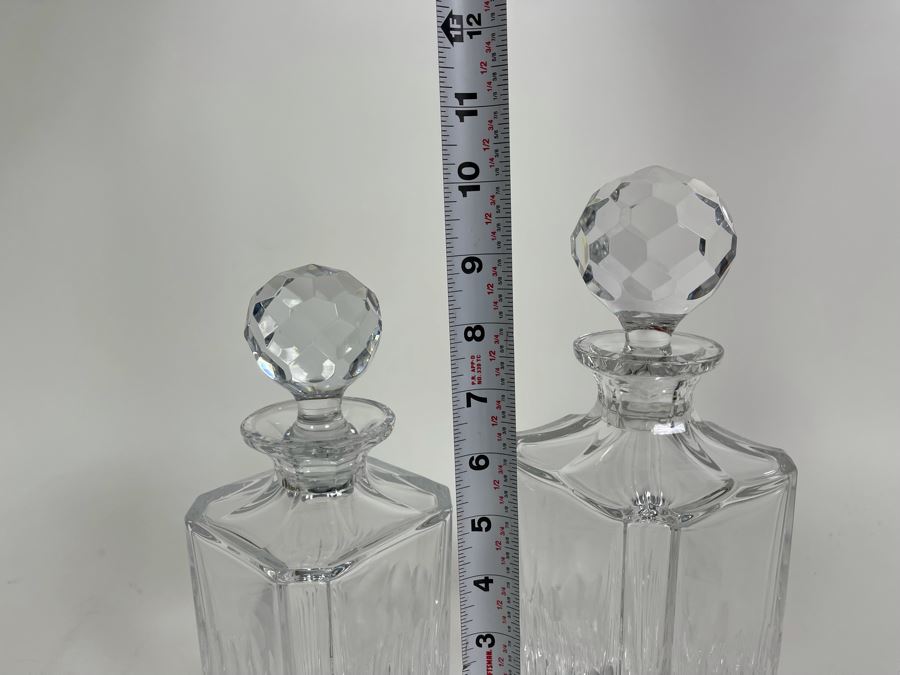Pair Of Crystal Liquor Decanters 9H And 10H [Photo 6]