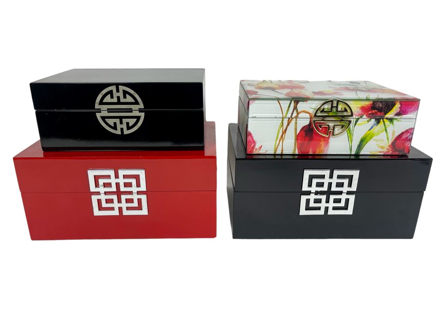 (4) Modern Jewelry Boxes
