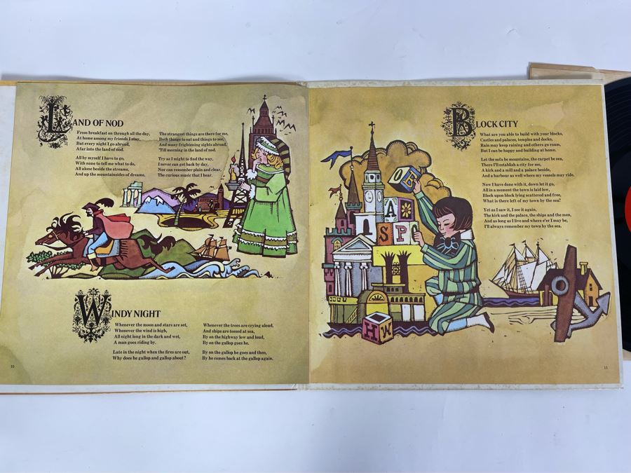Vintage Disneyland Record Walt Disney Presents Robert Louis Stevenson's Child's Garden Of Verses With Illustrated Book [Photo 6]