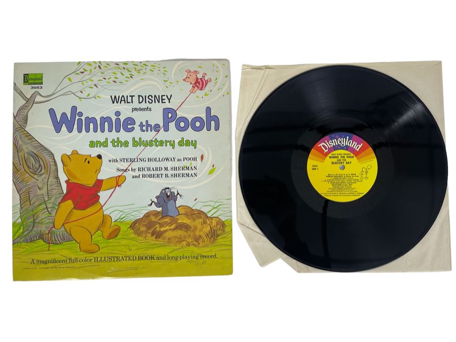 Vintage Disneyland Record Walt Disney Presents Winnie The Pooh And The Blustery Day With Illustrated Book