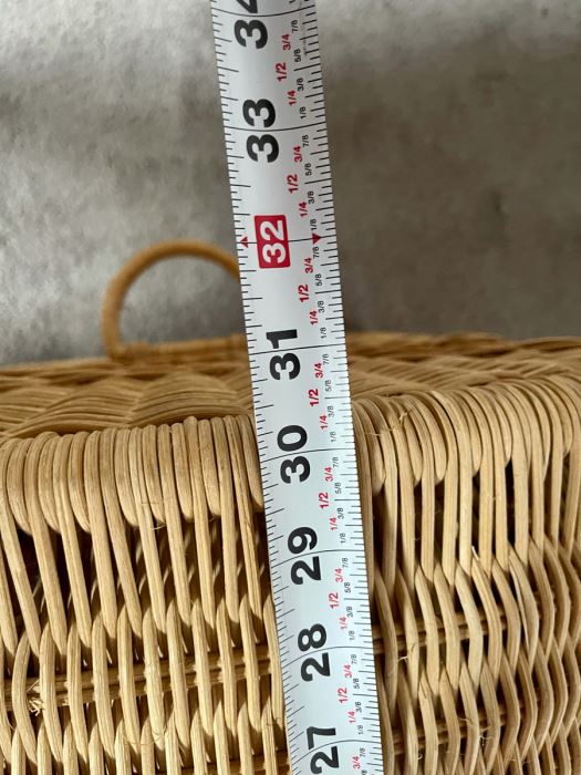 Vintage Woven Wicker Domed Trunk 31W X 16D X 19H [Photo 8]