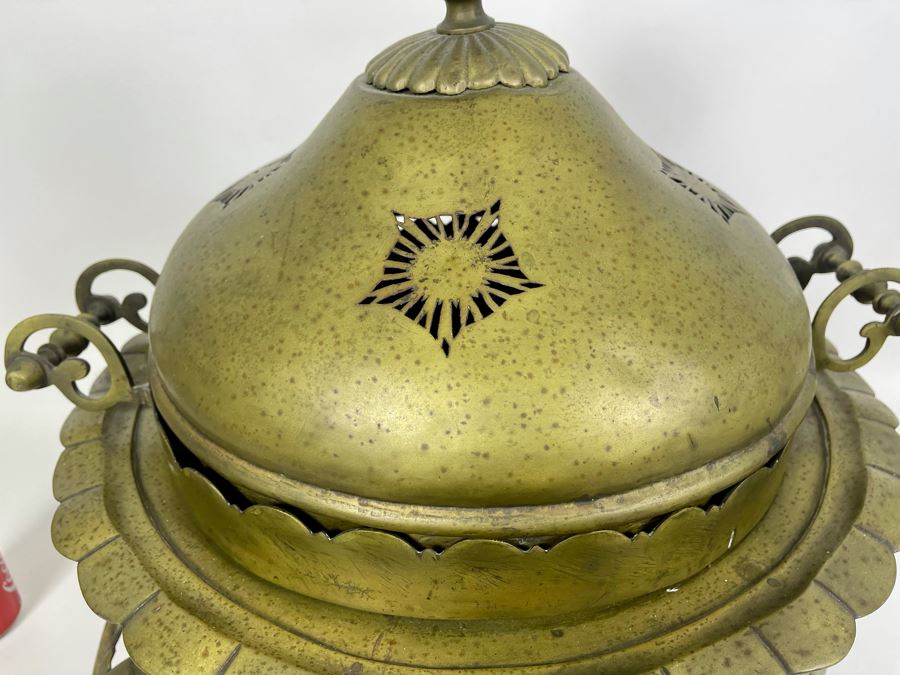 Antique Arabic Brass Brazier 19W X 20H [Photo 4]