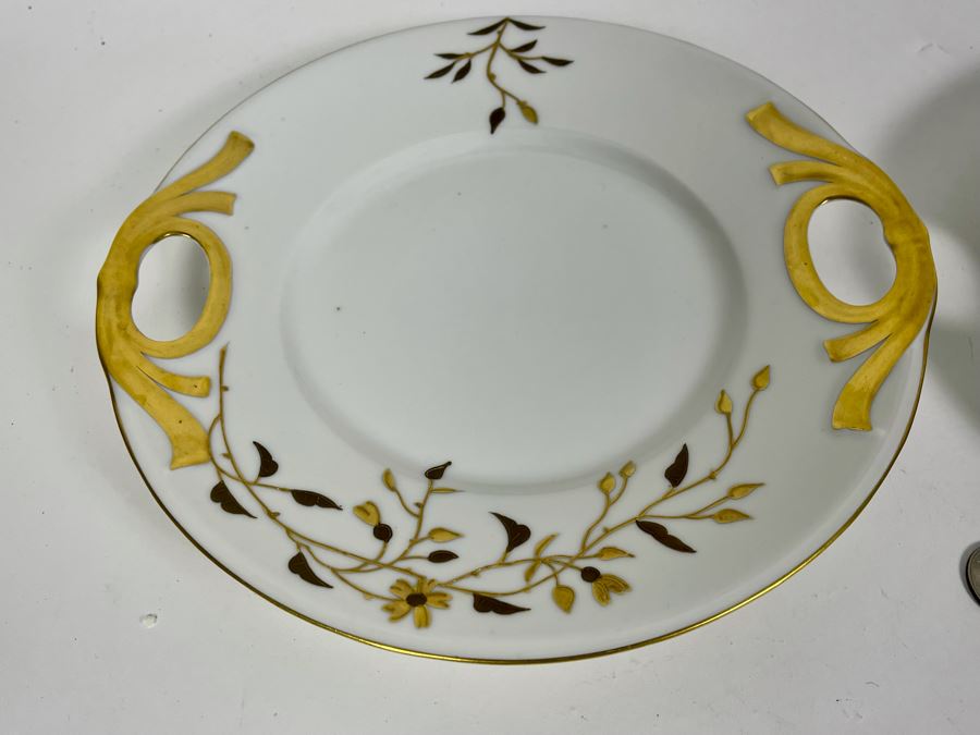 Pair Of Handled French Limoges Plates AK 10W [Photo 4]