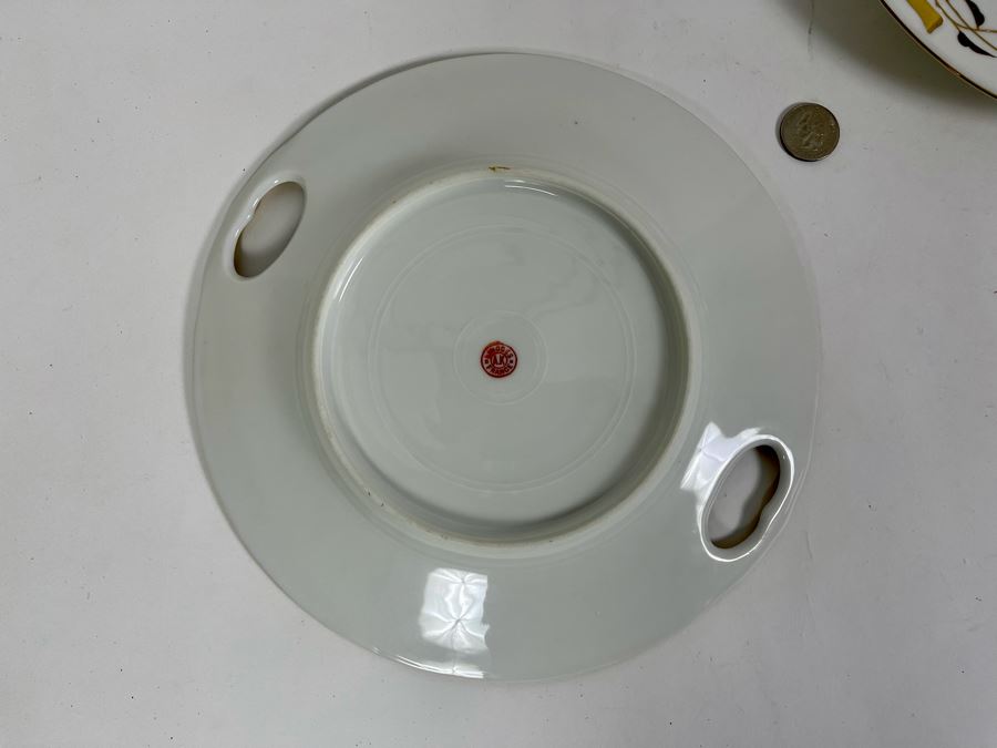 Pair Of Handled French Limoges Plates AK 10W [Photo 6]